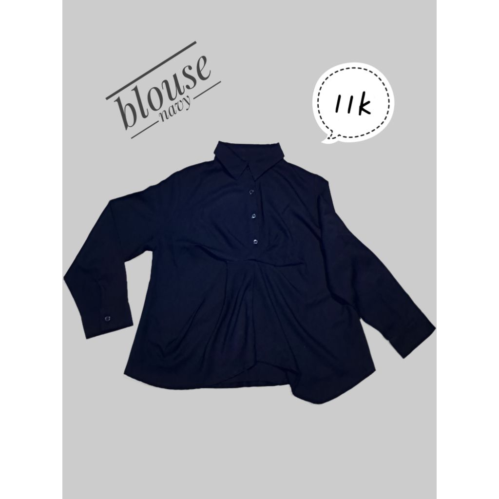 preloved blouse navy