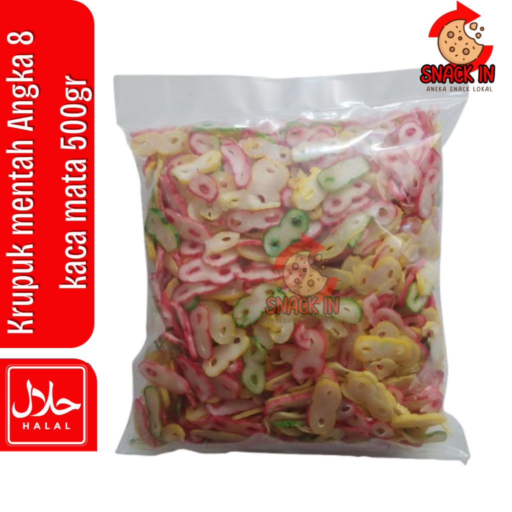 

kerupuk krupuk mentah Angka8 500gr seblak instan