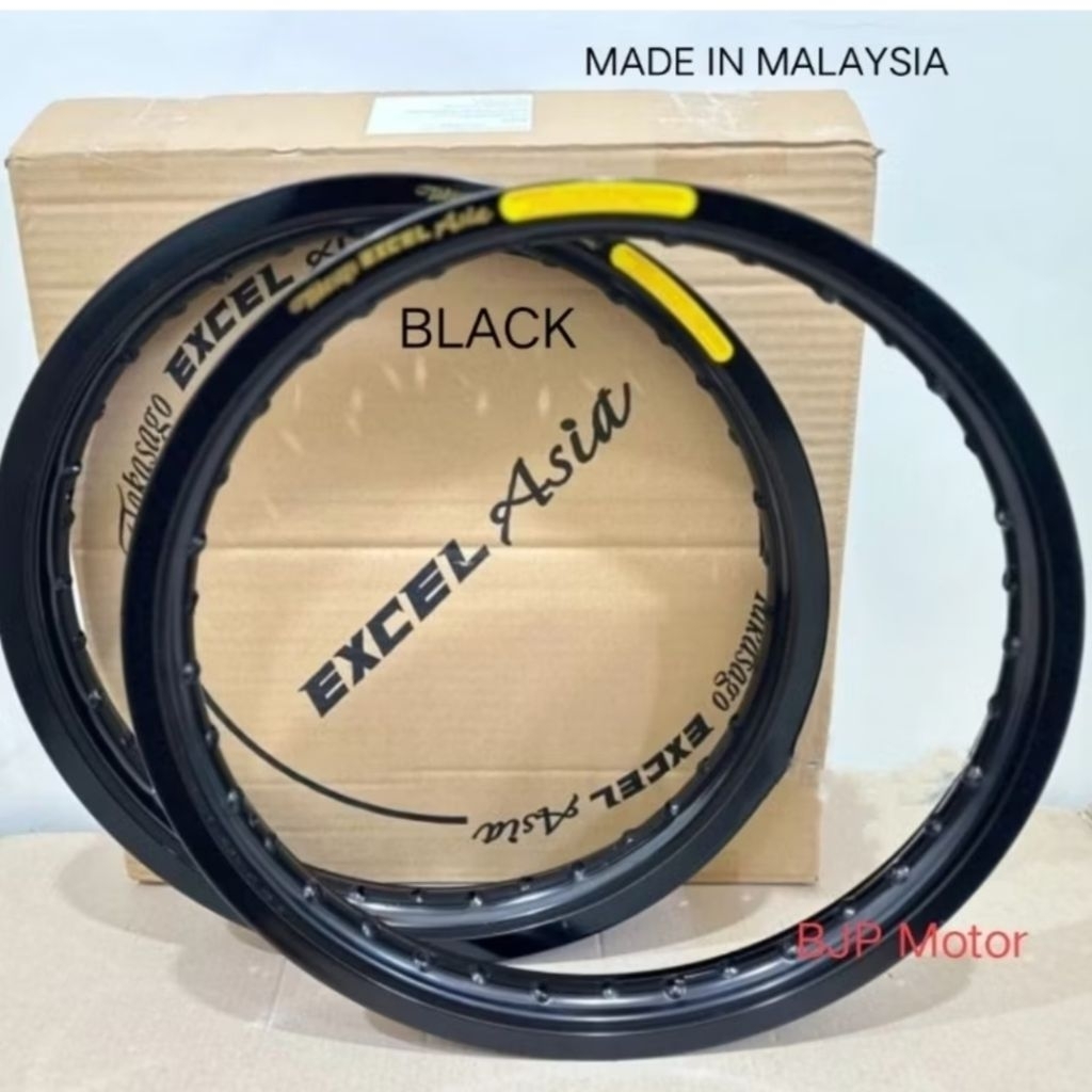Velg Takasago Excel Asia Ring 14 ukuran 1.40 x 1.60 x 1.85 x 2.15 BLACK 36-Hole Made In Malaysia