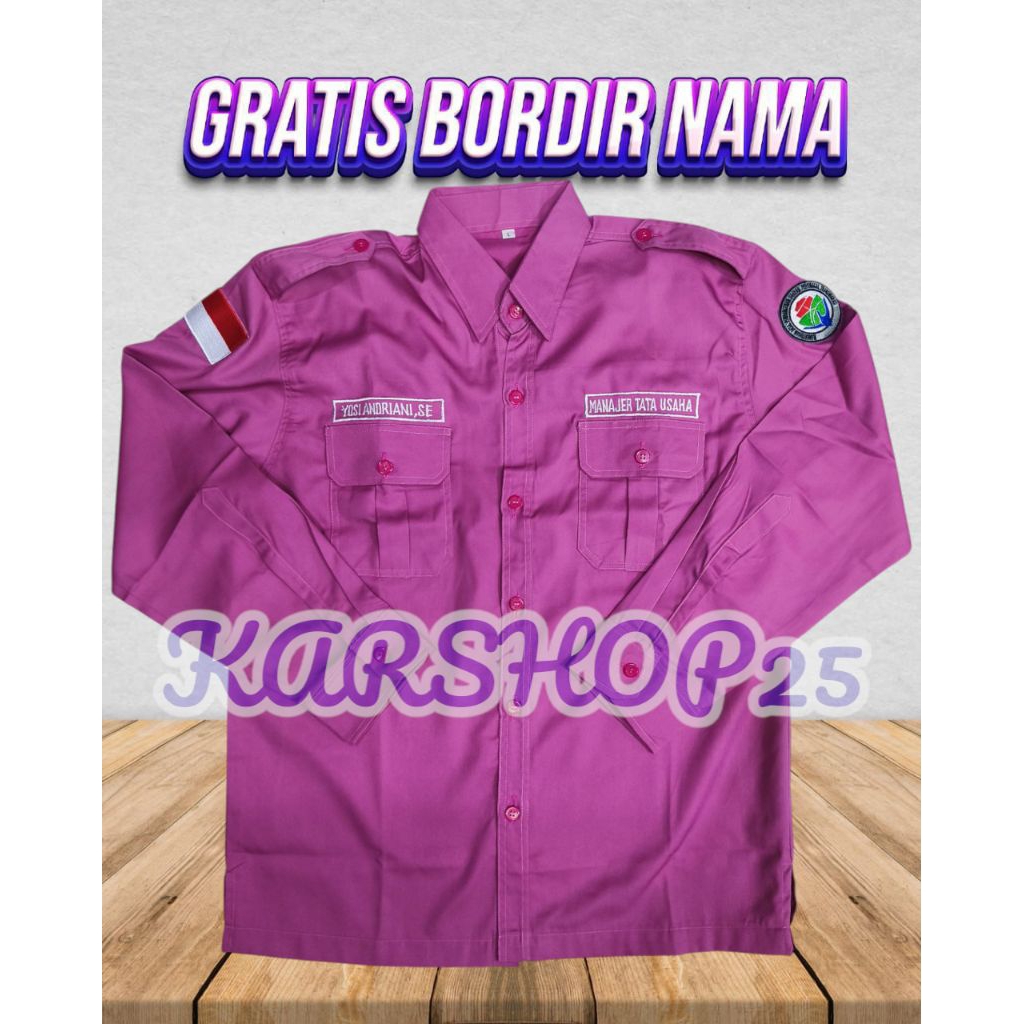 KEMEJA KEMENDES LENGAN PANJANG TERBARU SERAGAM PDH KEMENDES ATASAN BAJU KEMENDES