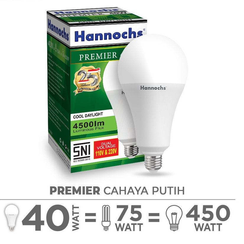 Lampu 40 Watt LED Premier Hannochs Garansi 1 Tahun/Led Seri Premier dari Hannochs