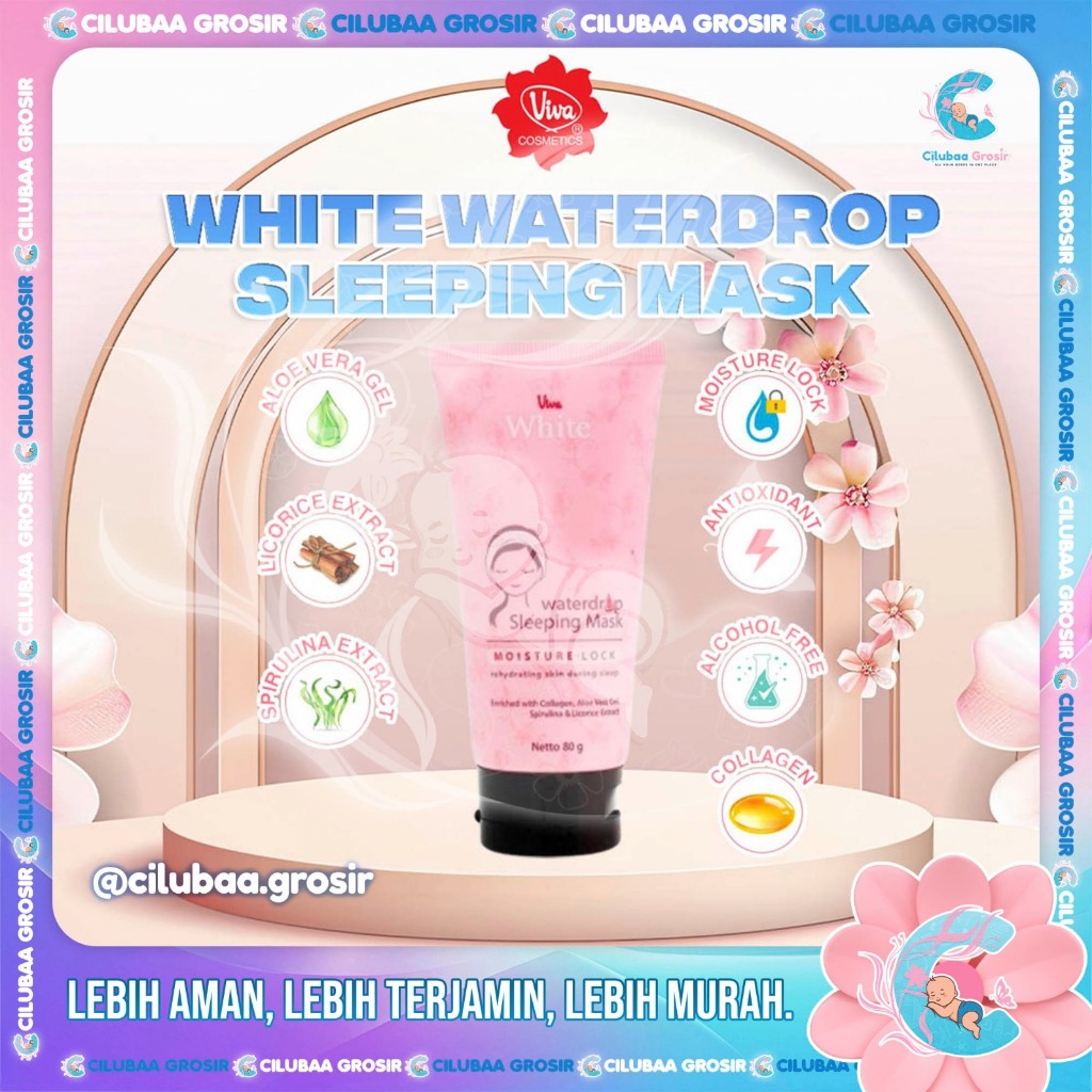 Viva Waterdrop Sleeping Mask 80g || White Water Drop Night