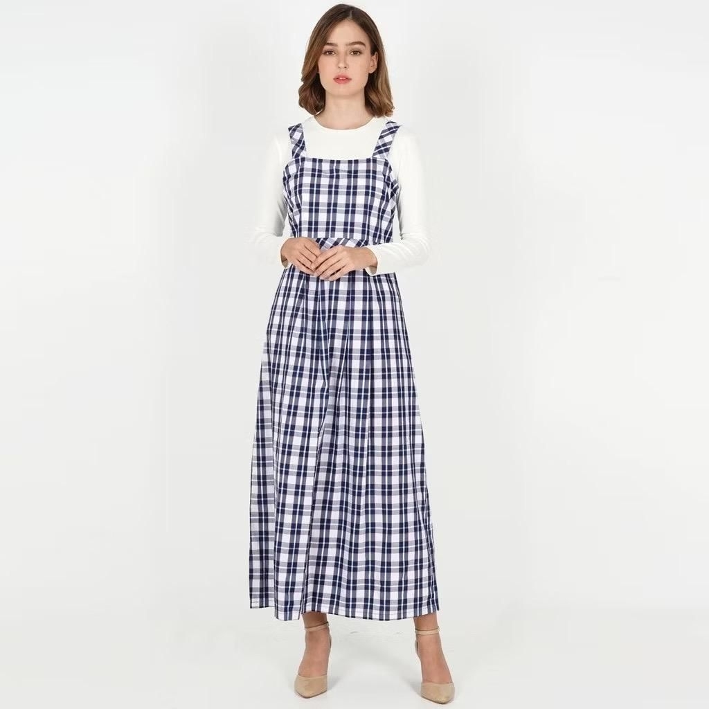 NOVEL MICE - Plaids Sleevlees Dress