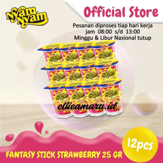 

NYAM-NYAM Fantasy Stick Chocolate & Strawberry Isi 12 Pcs @25gr
