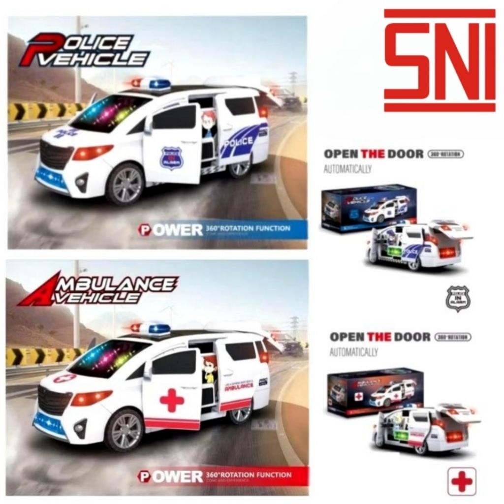 Mainan Mobil Ambulance Jumbo Bisa Buka Semua Pintu