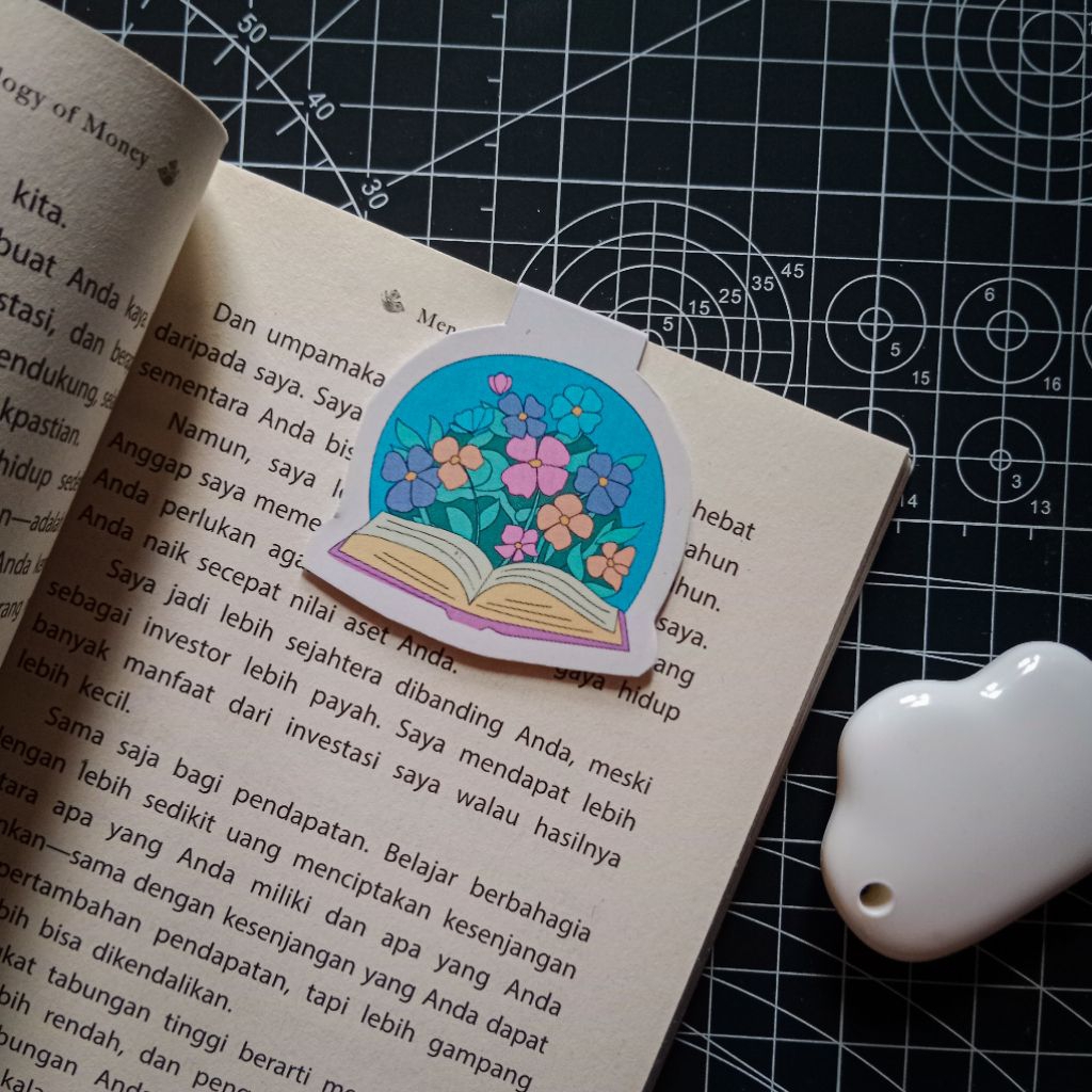 

Magnetic Bookmark Flower Book / Pembatas Buku Handmade