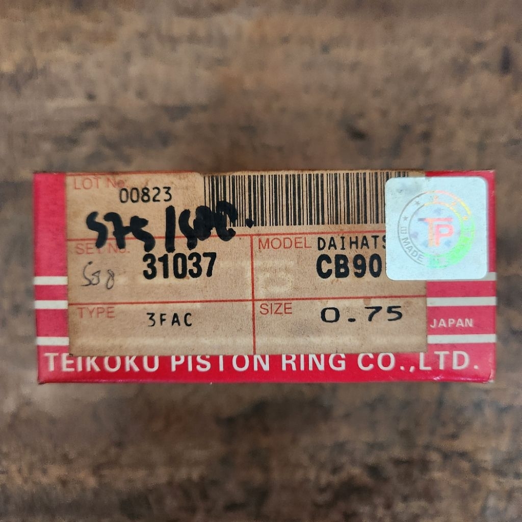 Piston Ring Daihatsu HIJET 1000 / Zebra 1000 Oversize 0.75 merk TP