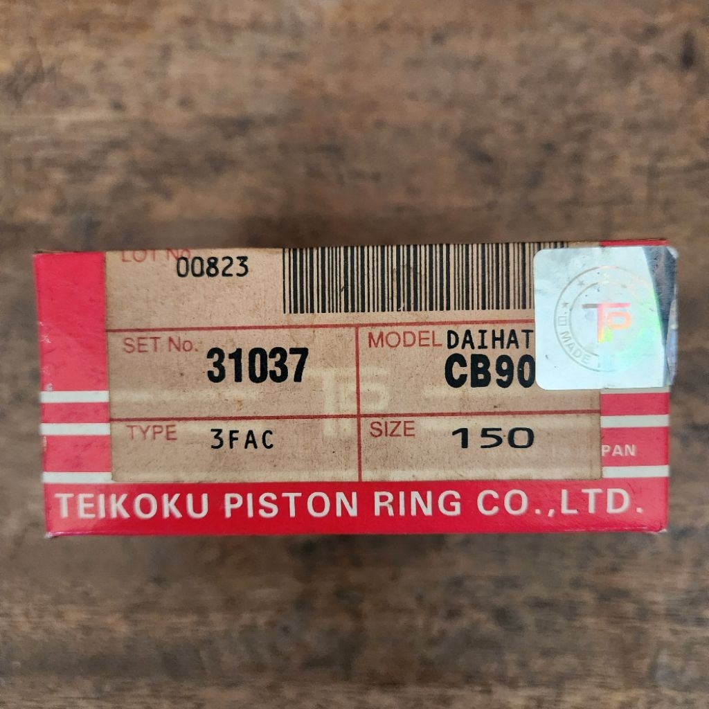 Piston Ring Daihatsu HIJET 1000 / Zebra 1000 Oversize 1.50 Merk TP