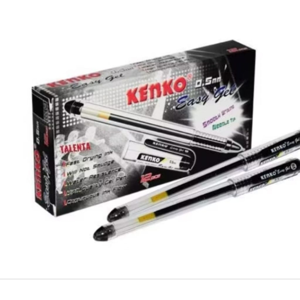 

pulpen easy gell kenko hitam biru merah
