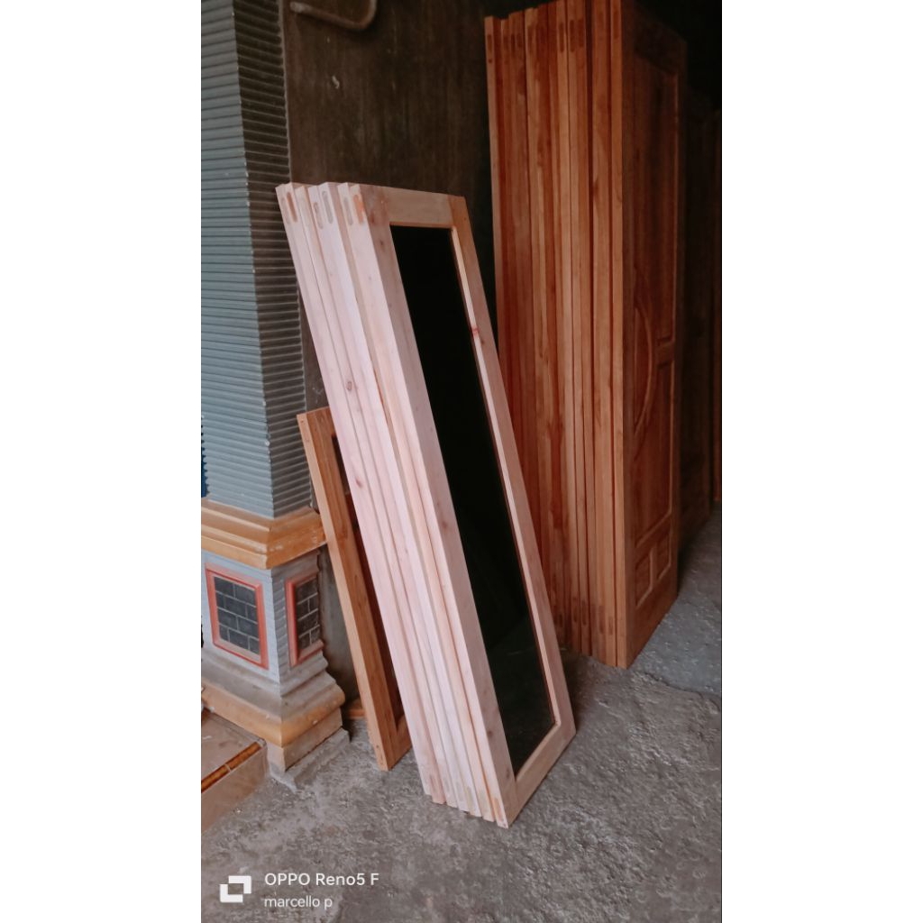 jendela kayu jati + kaca