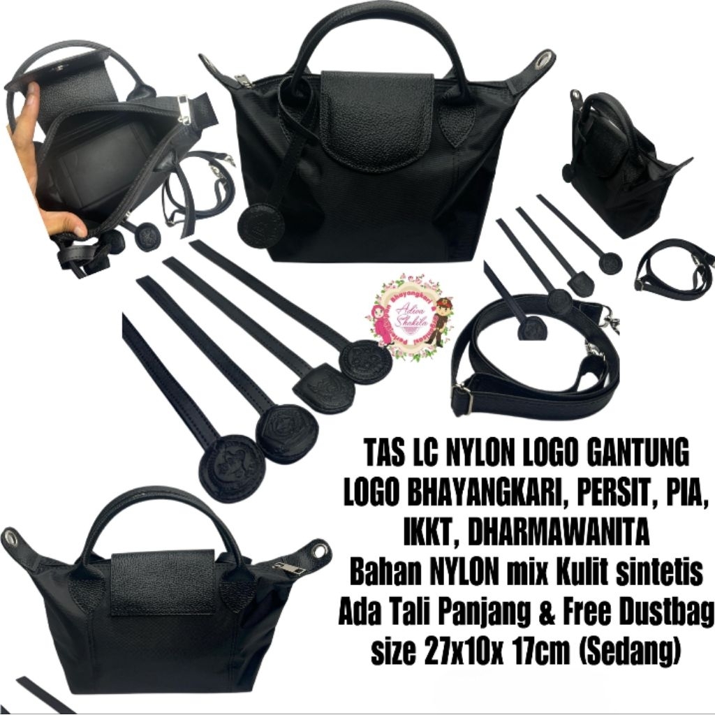 TAS LC NYLON LOGO GANTUNG