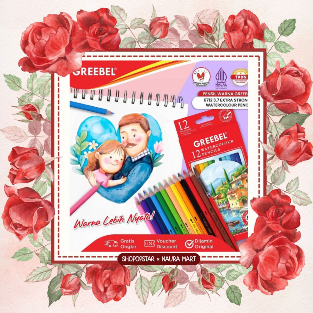

[NAURA.MART] GREEBEL PENSIL WARNA ANAK ISI 12 WARNA