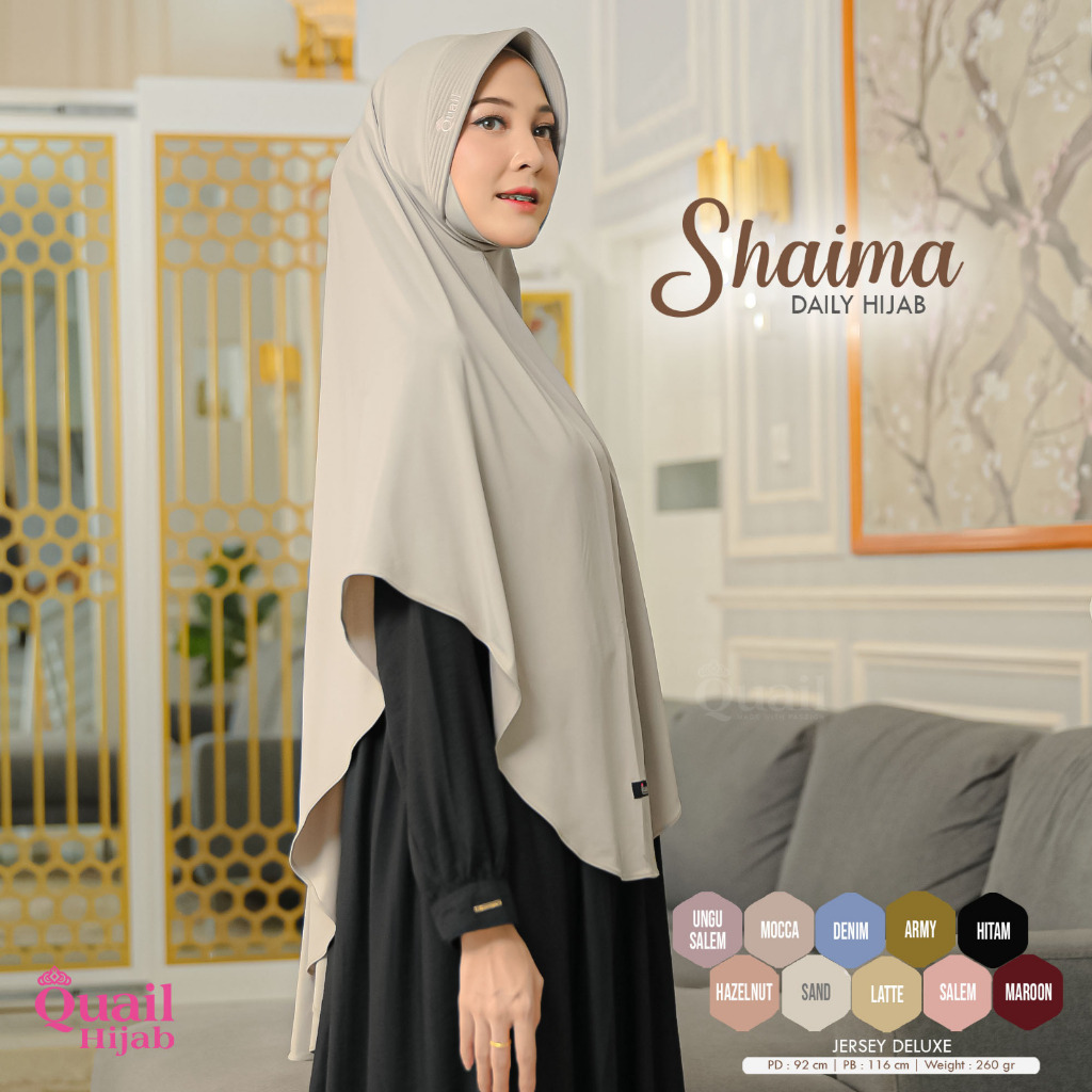 QUAIL HIJAB - SHAIMA CASUAL DAILY HIJAB/HIJAB JERSEY DELUXE JUMBO/HIJAB POLOS PET ANTHEM/HIJAB DAGU 