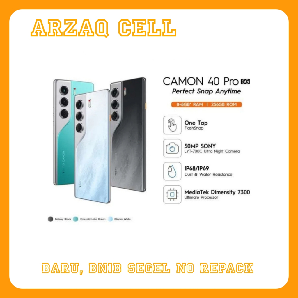 TECNO CAMON 40 Pro 5G [ 8/256 ] GB