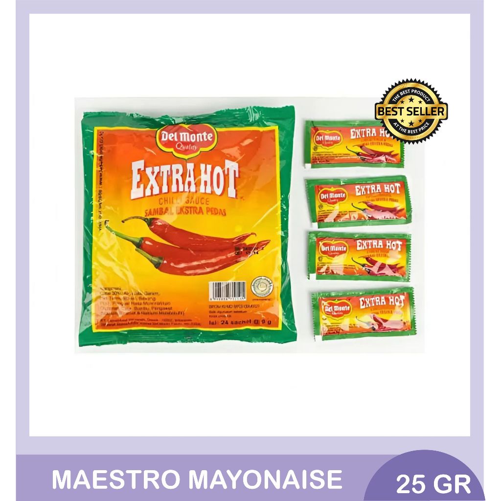 

Delmonte Saus Sambal Extra Hot Sachet 24 x 9 gram