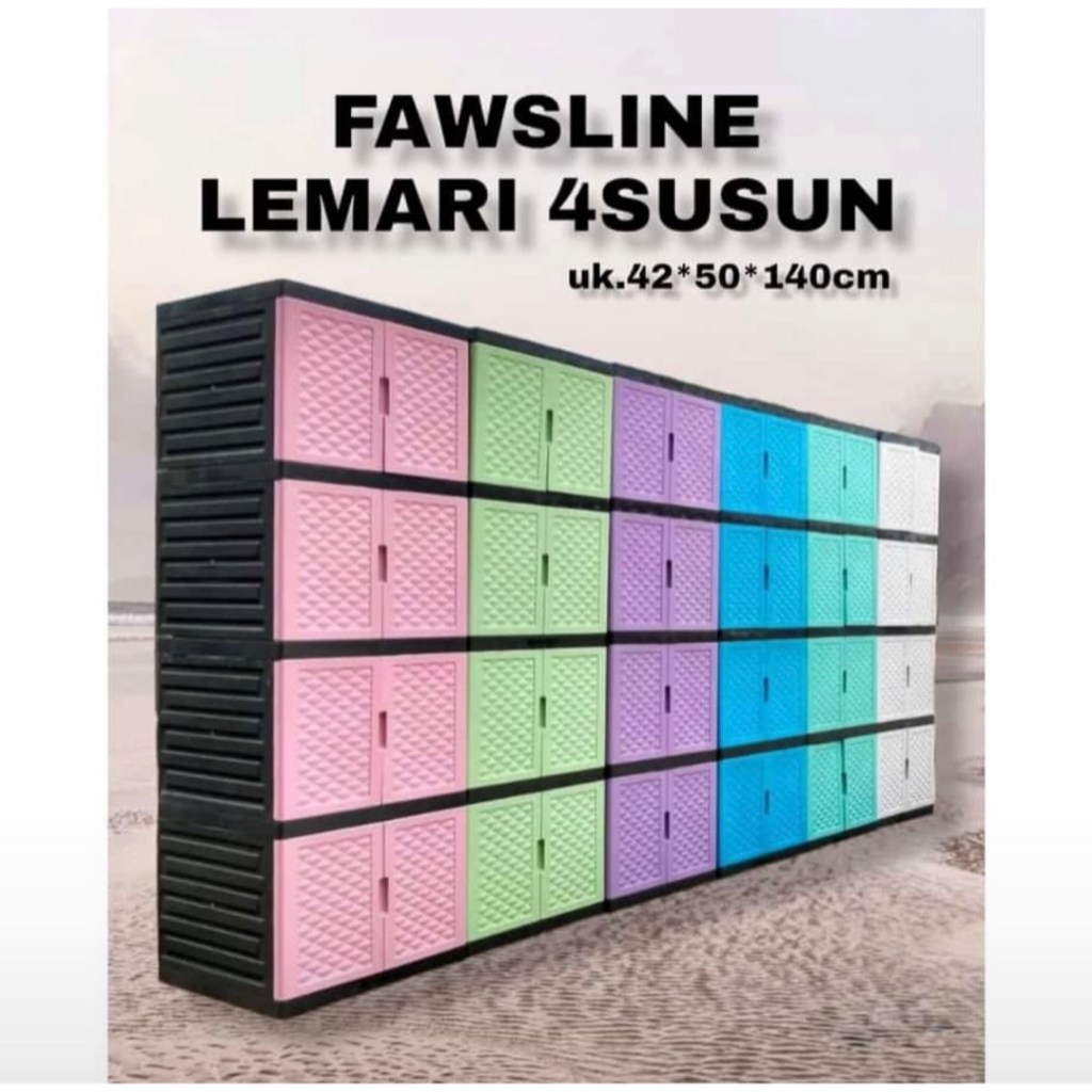 LEMARI PLASTIK FAWSLINE 4 SUSUN