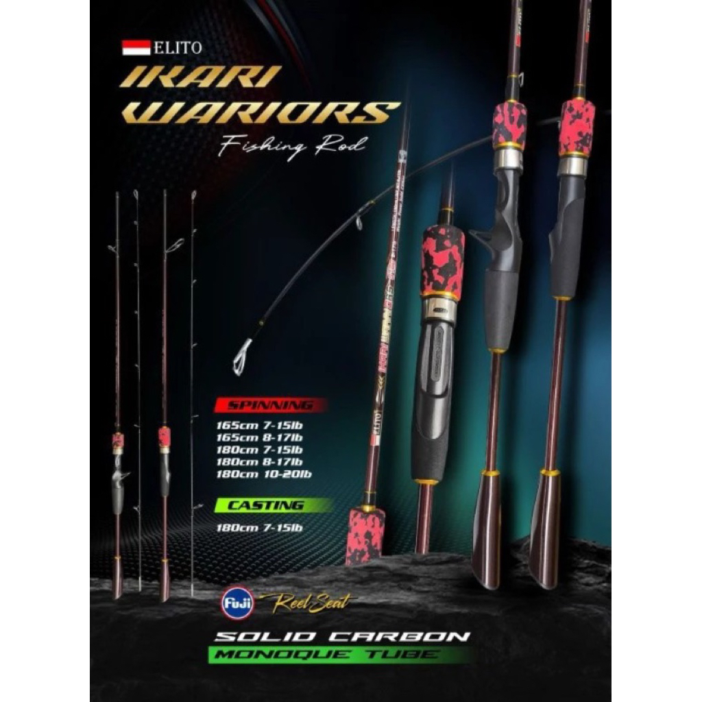 JORAN SPINNING & BC ELITO IKARI WARRIORS 165-180CM REEL SEAT FUJI JAPAN STYLE