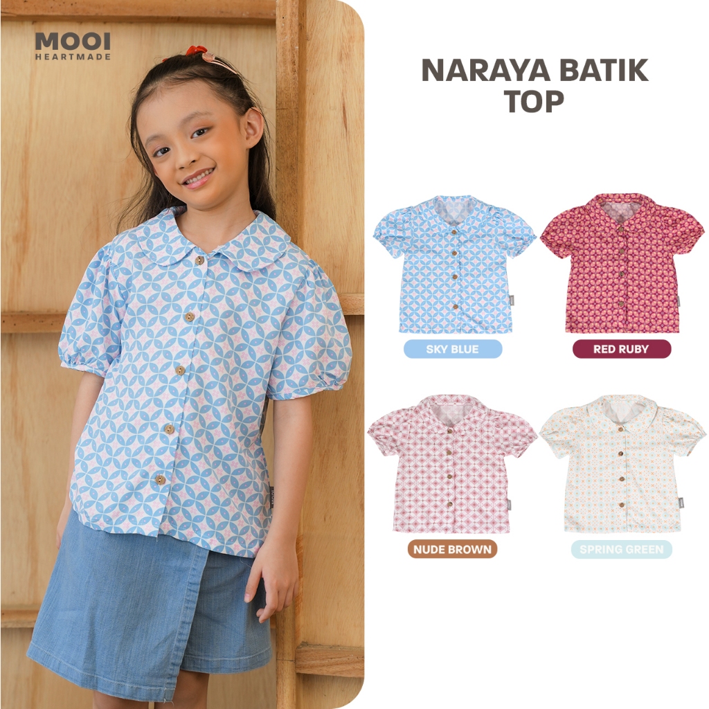 Mooi Atasan Batik Anak Perempuan Naraya Batik Top