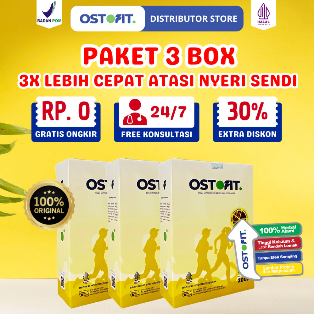 

OSTOFIT - Susu Herbal Paket 3 BOX Susu Terbaik Atasi Nyeri Sendi Dan Asam Urat