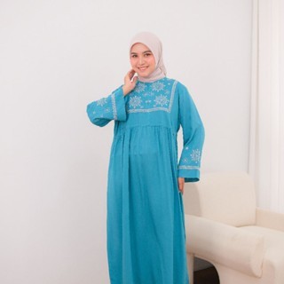 Kamila Dress Bordir - Elegansi Klasik yang Tak Tergantikan:Dress Bordir Tasik Rayon Twill Polos Prem
