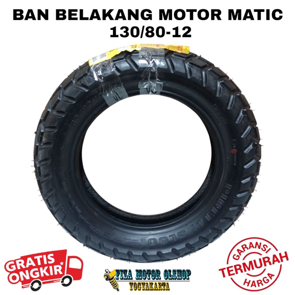 Ban Belakang Tubeless Pirelli 130/80-12 Scoopy Motor Matic Fazio Stylo Filano Fillano Vesmet Vespa M