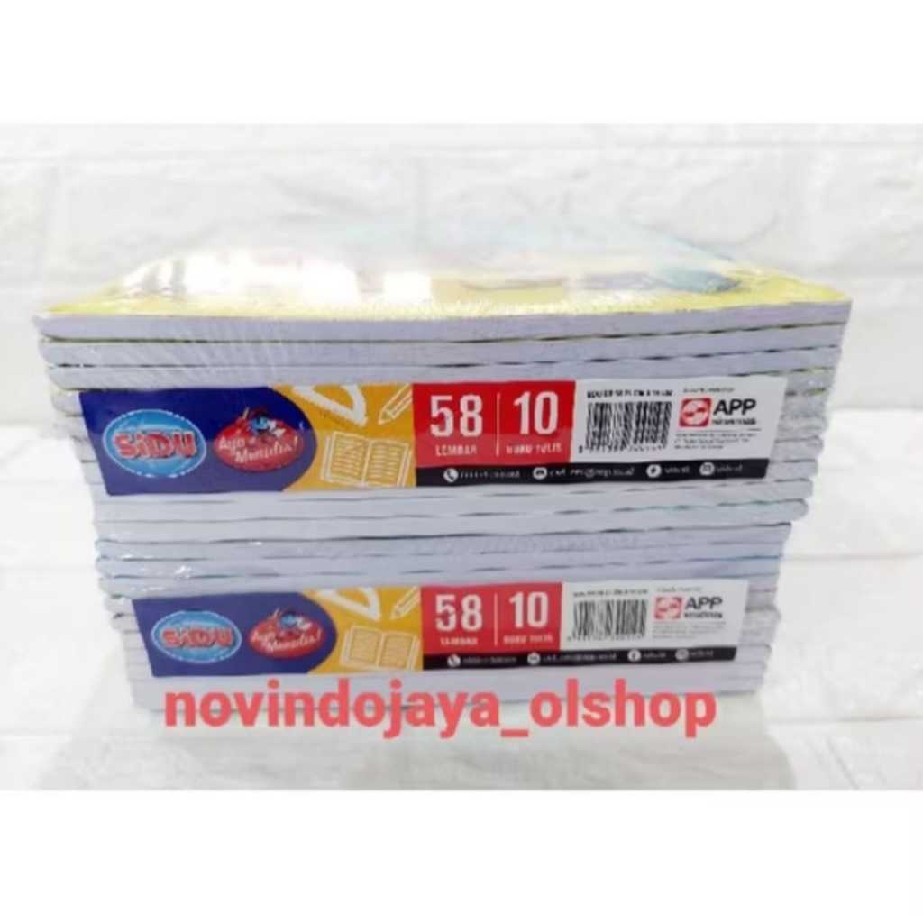 

BUKU TULIS SIDU 58 LEMBAR TERMURAH GROSIR 10 PCS ( 1PAK )