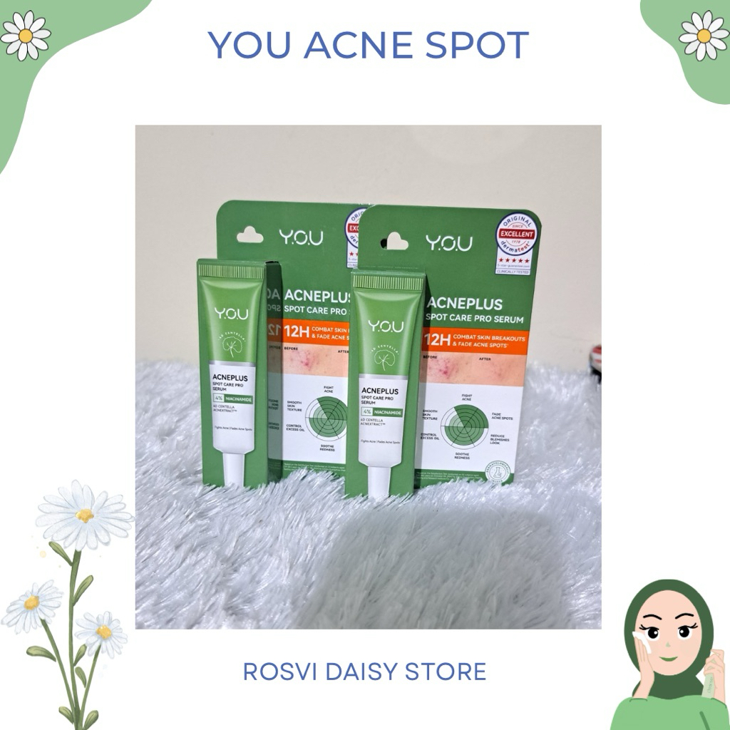 [ORIGINAL] YOU ACNEPLUS SPOT CARE X || OBAT TOTOL JERAWAT CENTELLA DAN BEKAS JERAWAT || 15 Go