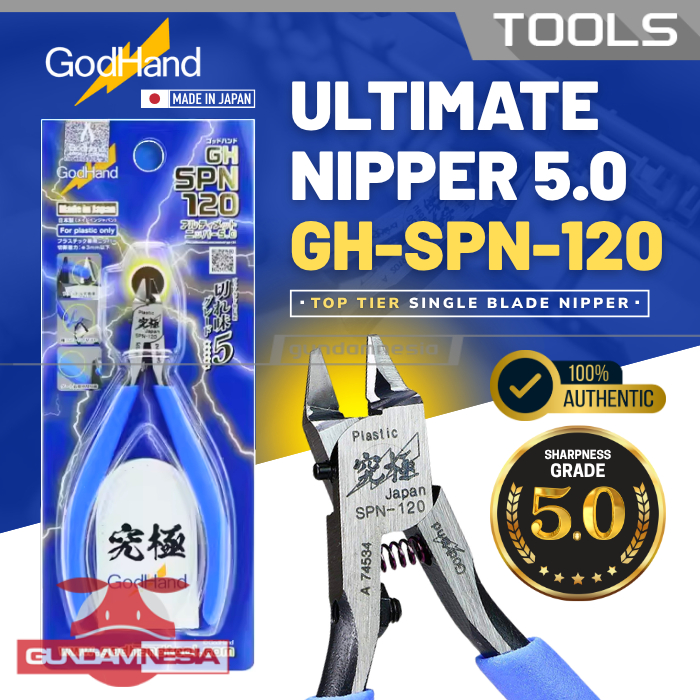 GodHand SPN 120 Ultimate Nipper 5.0 - Single Blade Nipper Unggulan Builder Plastic Model Kit