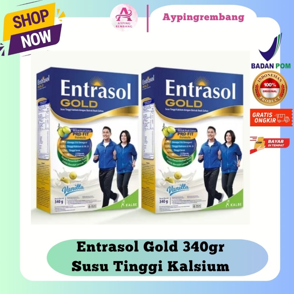 

Entrasol Gold Susu Tinggi Kalsium 340gr