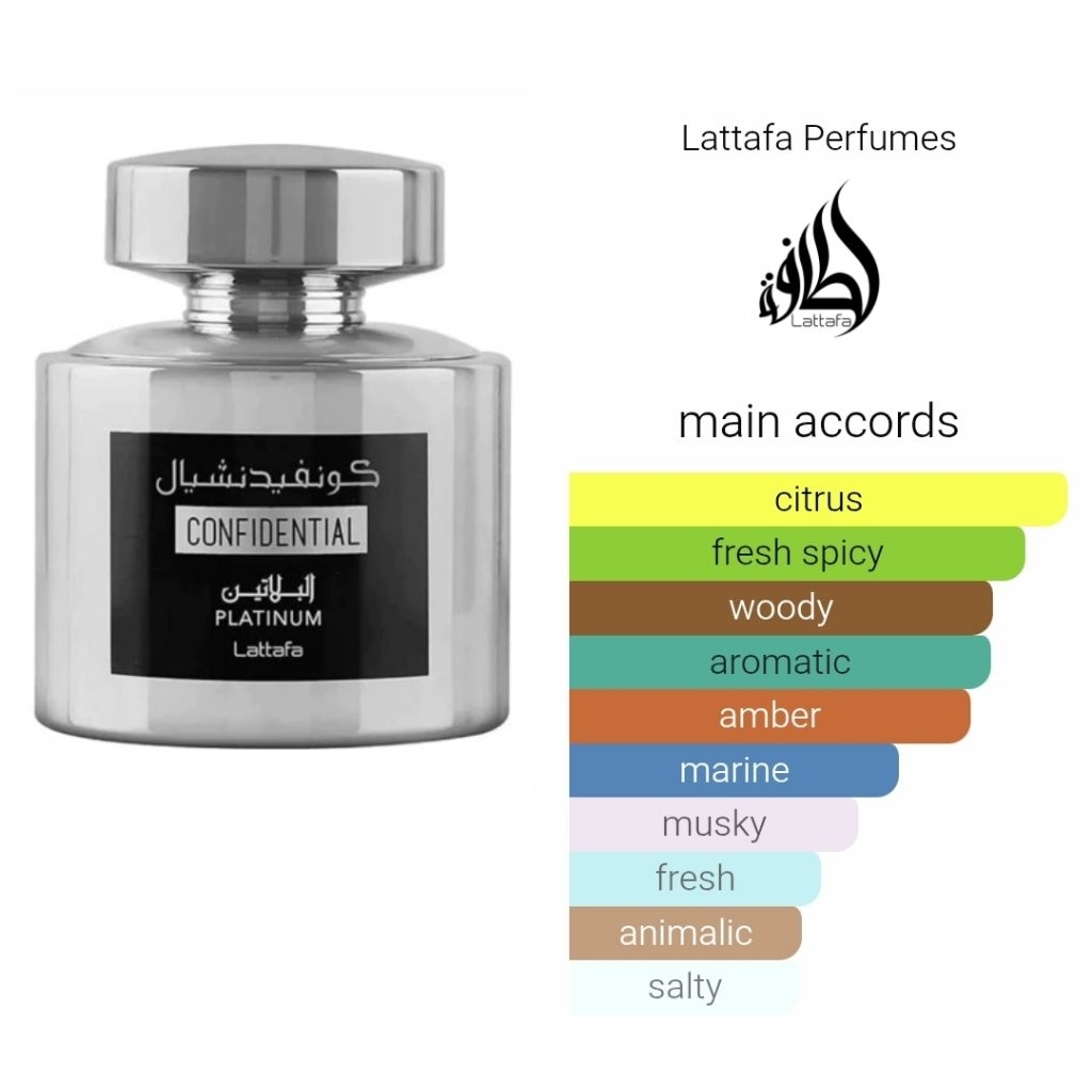 LATTAFA COFNFIDENTIAL PLATINUM,  by Lattafa PRELOVED