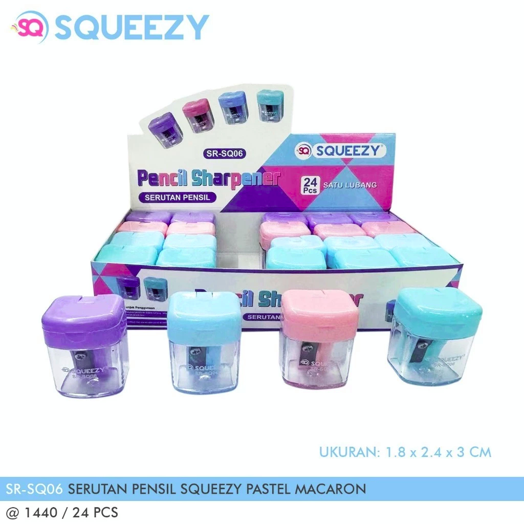 

Serutan Pensil Rautan Pensil Pensil Sharpener Pastel SR-SQ06 I Rautan pensil
