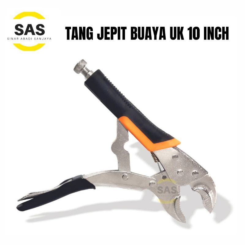 MEIJER Tang Buaya 10 Inch - Tang Jepit Locking Plier Curve Vice Grip gagang karet
