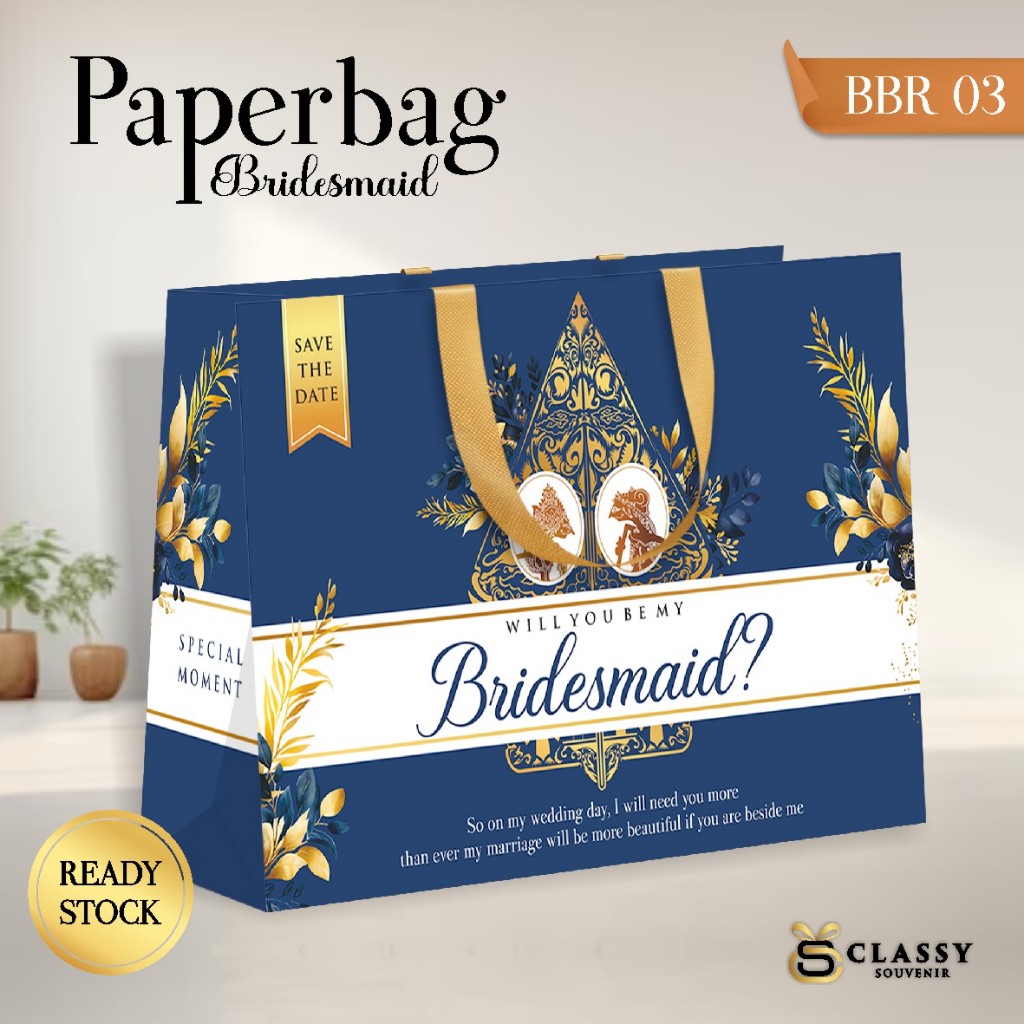

TAS PAPERBAG BRIDESMAID SIMPLE FULLCOLOUR - PAPER BAG [BBR] BRIDESMAID READY STOCK