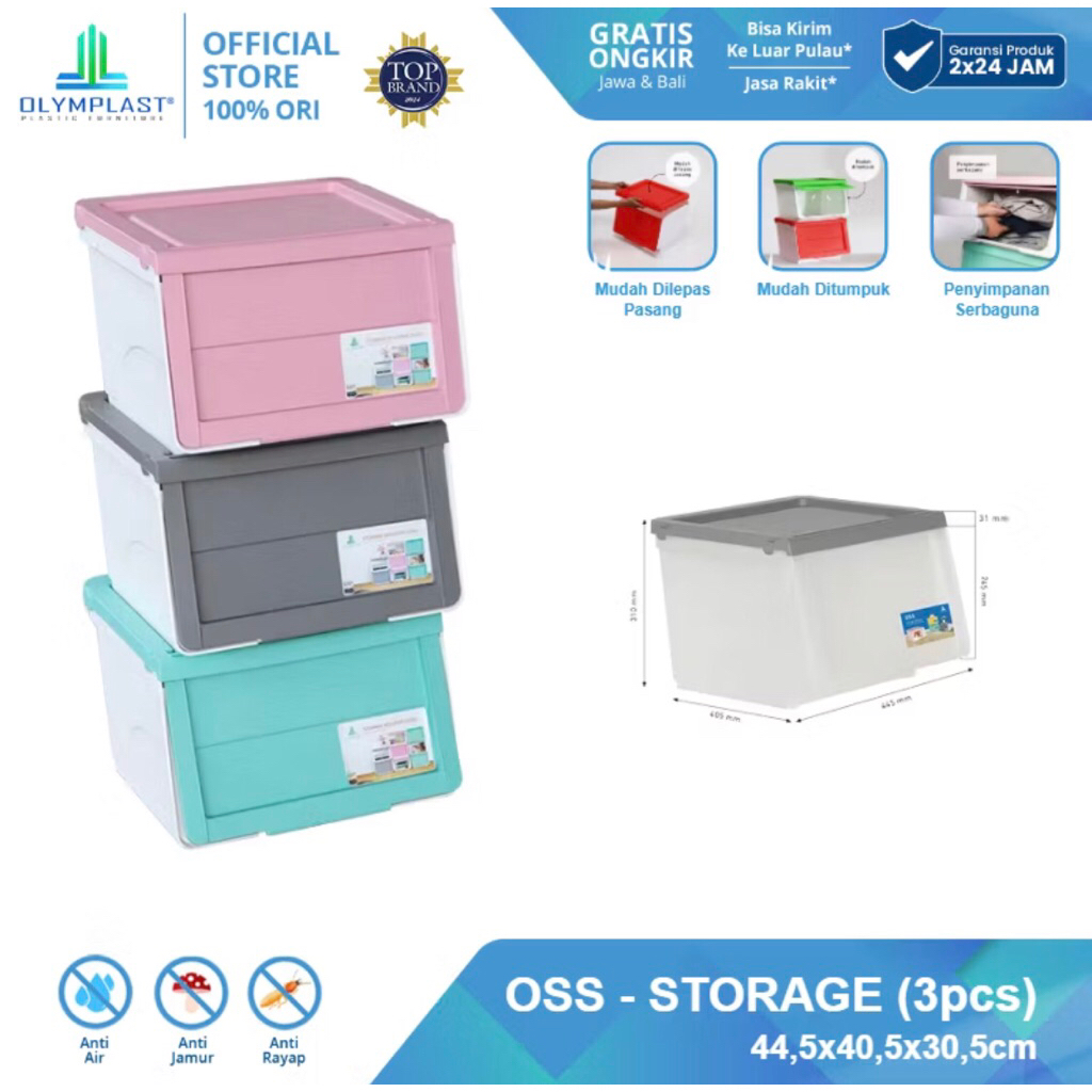 rak laci plastik serbaguna storage box solution container OSS plastik makassar promo murah