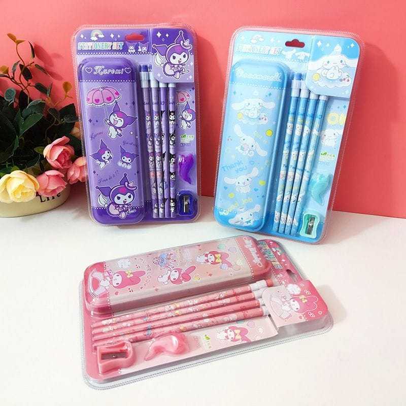 

Set Alat Tulis Sekolah Anak Kuromi Cinnamoroll Melody | Set Lengkap Alat Tulis Sekolah PAUD TK SD | Set Alat Tulis Sekolah