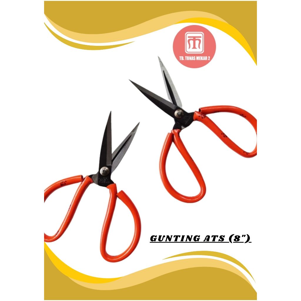 

GUNTING KODOK ATS 8" GUNTING KAIN GUNTING SENG UKURAN BESAR GUNTING SERBA GUNA