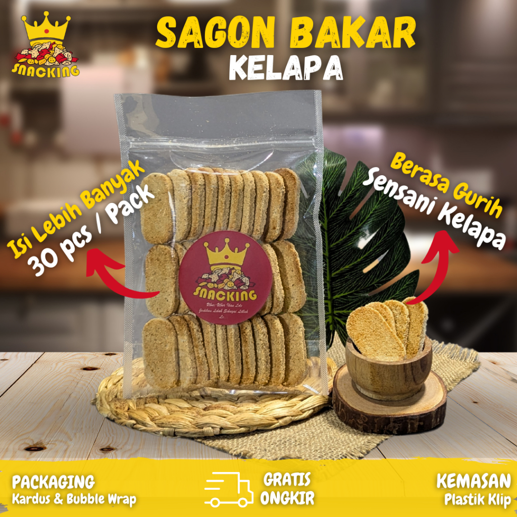 

Kue Sagon Bakar / Sagon Oval / Sagon Kelapa Makanan Ringan Cemilan Snack Kiloan 210gram 30pcs