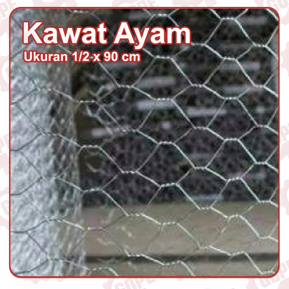 Kawat Ayam Galvanis Chicken Wire Mesh 1/2"