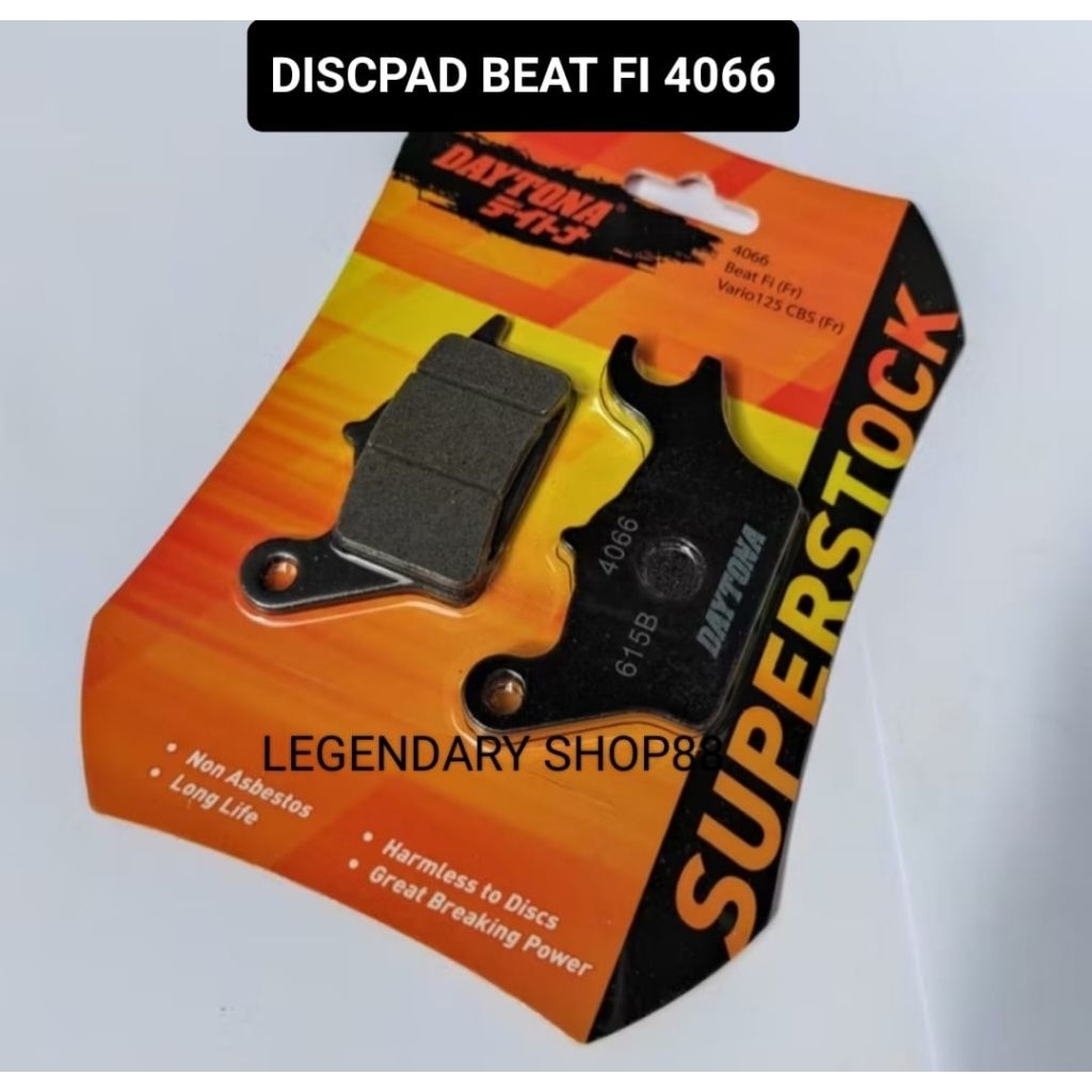 KAMPAS REM DEPAN DISCPAD DAYTONA 4066 BEAT FI ESP SCOOPY SPACY VARIO CBS BEAT OLD