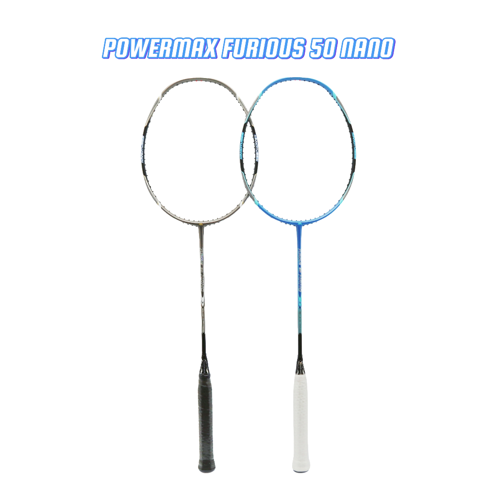 Raket Badminton Power Max Furious 50 Grade Original Bonus Senar