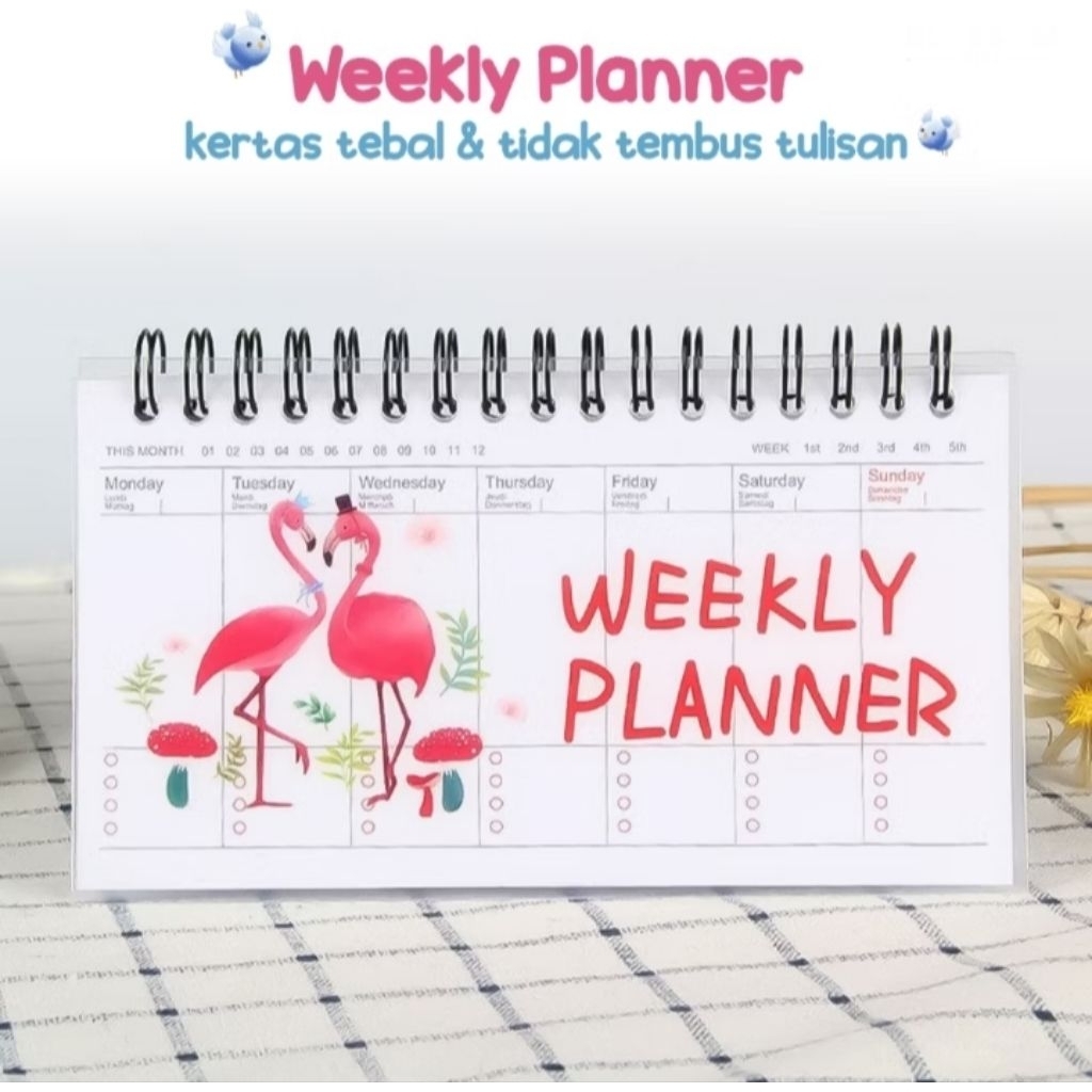 

Buku kalender weekly planner