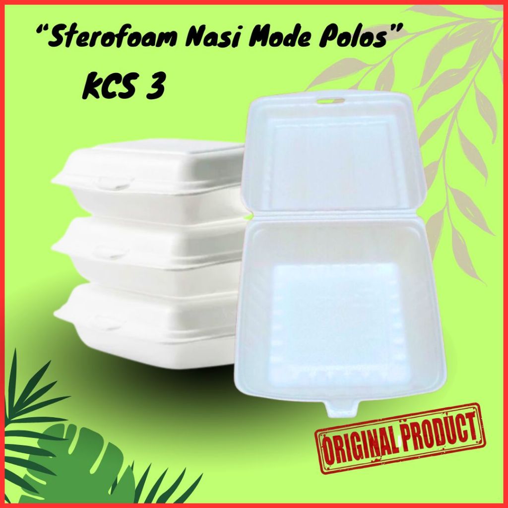 Styrofoam Lunch Box Kotak Makan Styrofoam Polos Foam Nasi Kotak Harga Grosir