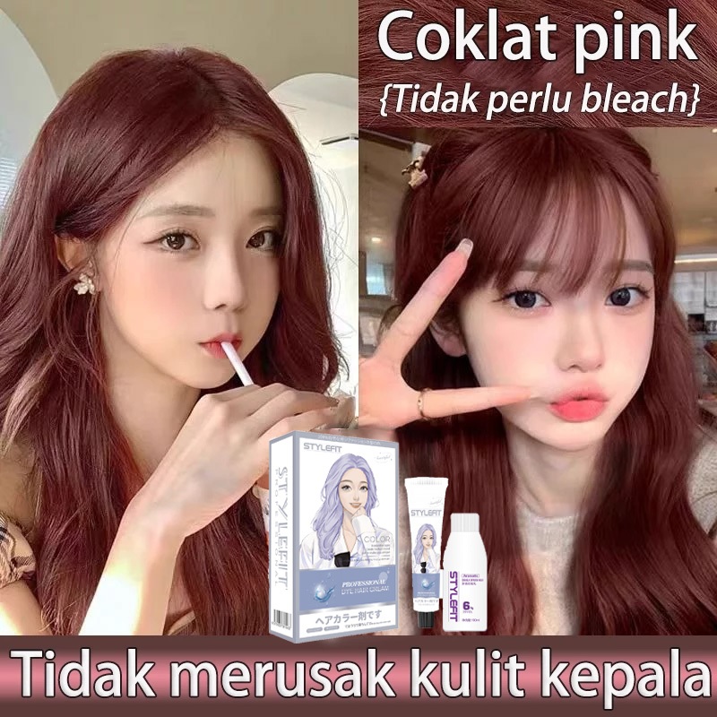 【Aman dipakai dan diorder】 cat rambut* 200ml Cat sendiri, tahan lama, tidak membuat rambut rusak （ha