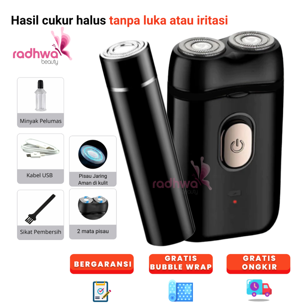 Alat Cukur Pencukur Penyukur Jenggot Kumis Mini Elektrik Cas USB - Cukuran Kumis Jenggot Electric