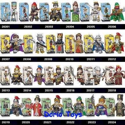 Mainan Mini Pahlawan Tiga Kerajaan - Seri Figur Legenda Jenderal Cilik Decool (Three Kindom)