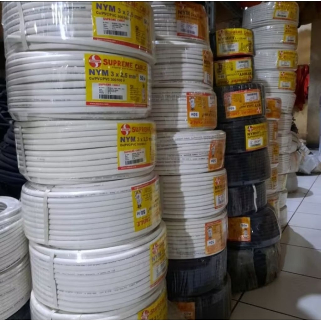 Kabel Serabut Supreme NYMHY 4 x 1.5 mm / Kabel NYMHY 4x1.5mm Supreme 100 meter