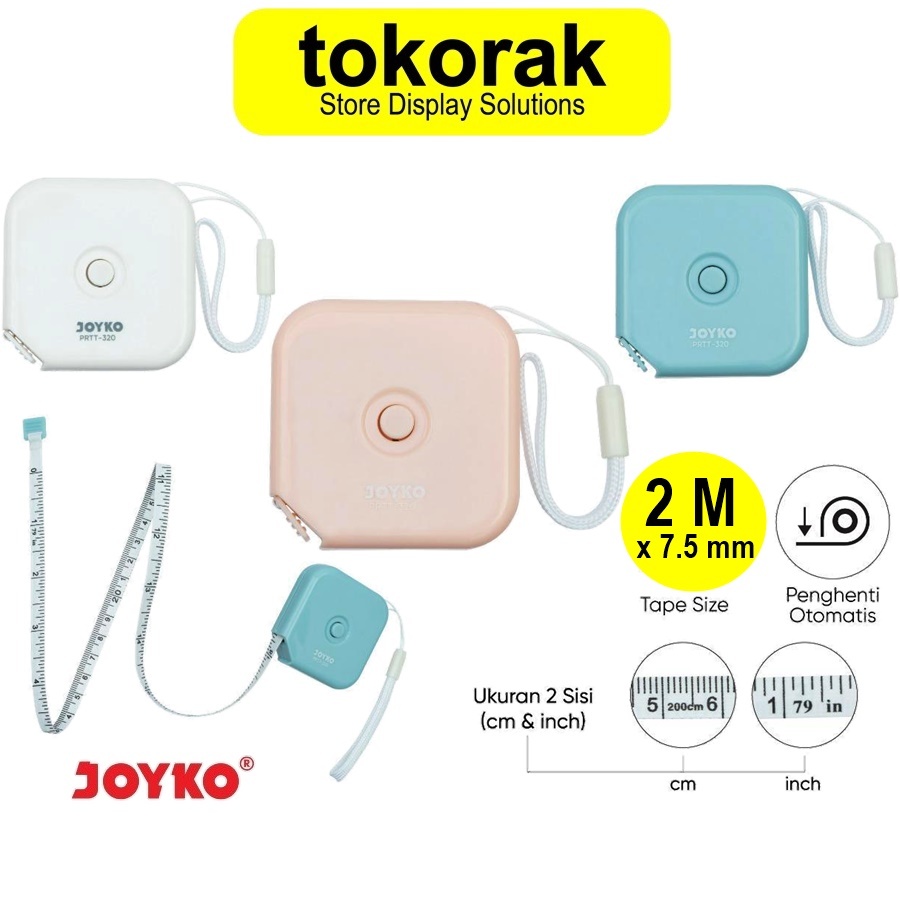 POCKET RULER METERAN JAHIT JOYKO PRTT 320 2 M TAILORING BADAN METERAN BAJU BADAN METERAN ROLL ROL GU