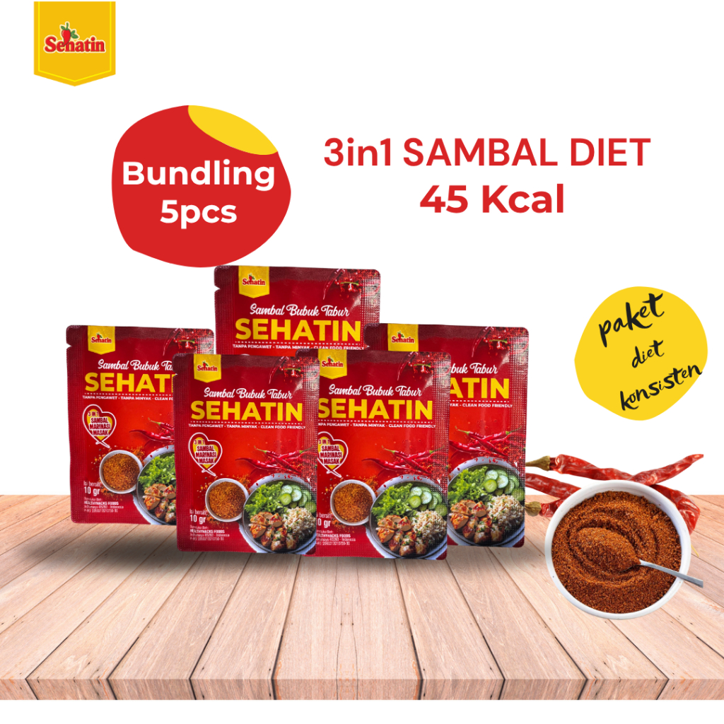 

Bundling 5 (paket diet konsisten) - SEHATIN sambal (10gr) original