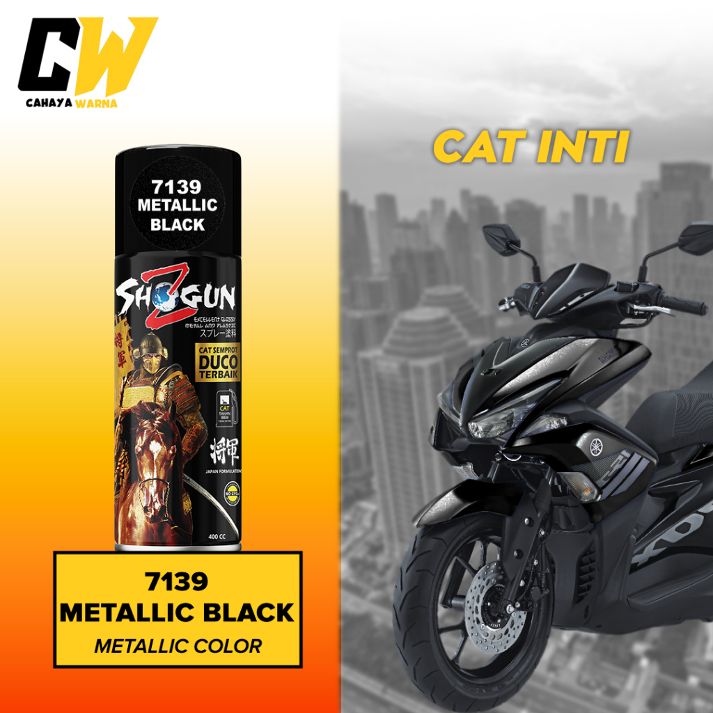 Cat Pilox Hitam Metalik Black Shogun Z Paint Duco Metallic Black 7139