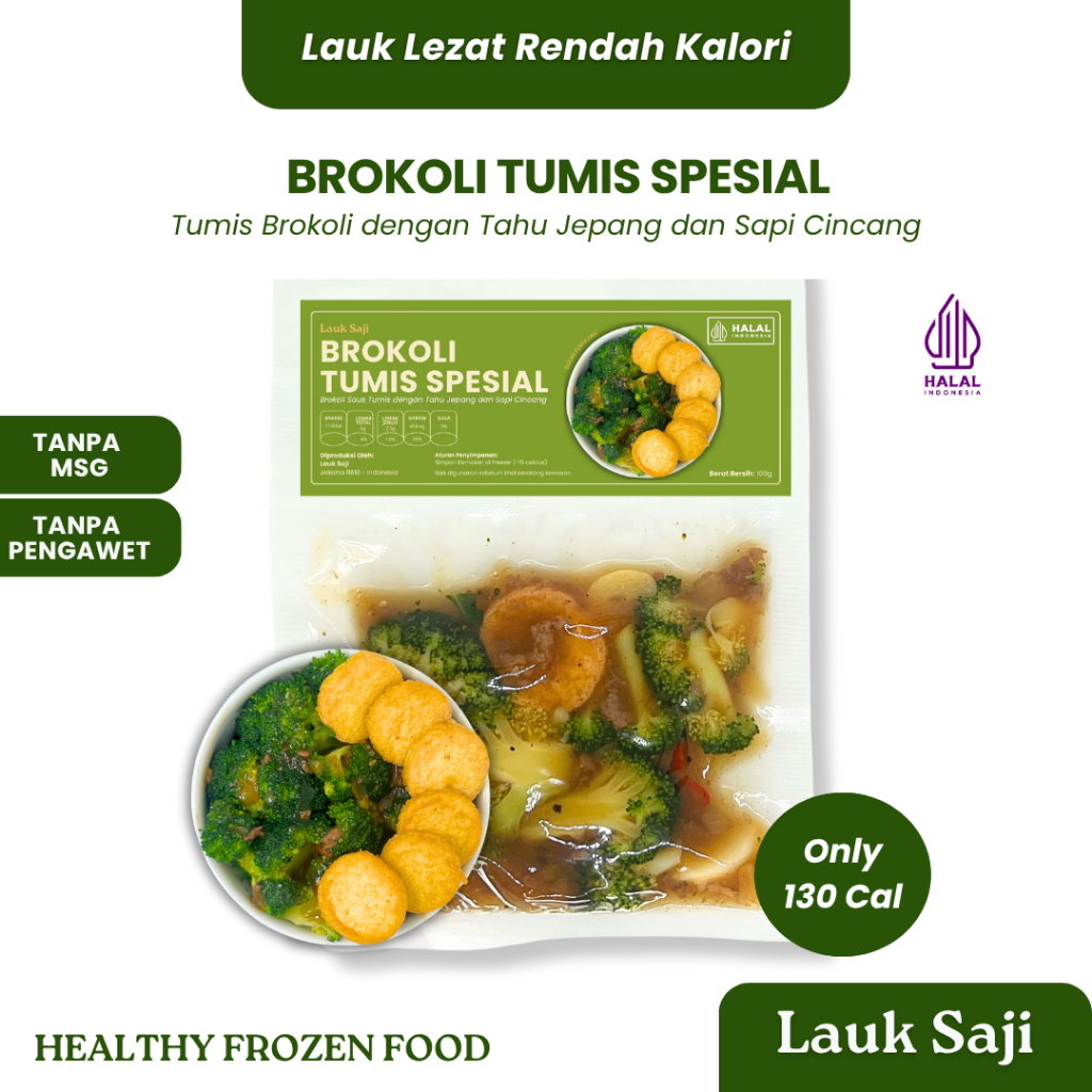 

Brokoli Tumis Spesial – Lauk Siap Saji | Rendah Kalori | Tinggi Protein | Frozen Food Diet